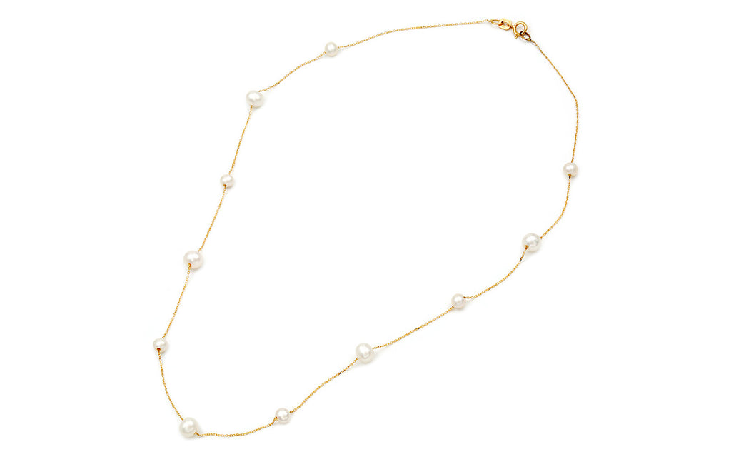 Κολιέ με μαργαριτάρια Fresh Water Pearl 4,0-5,5mm Κ14