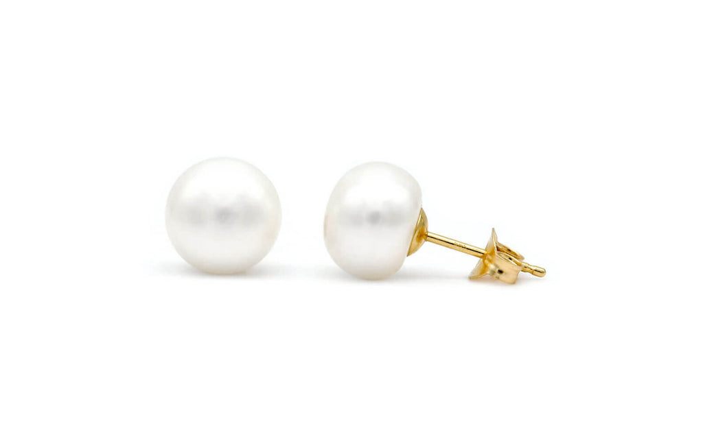 Σκουλαρίκια με μαργαριτάρια 6A Fresh Water Pearl 10-10,5mm Κ14