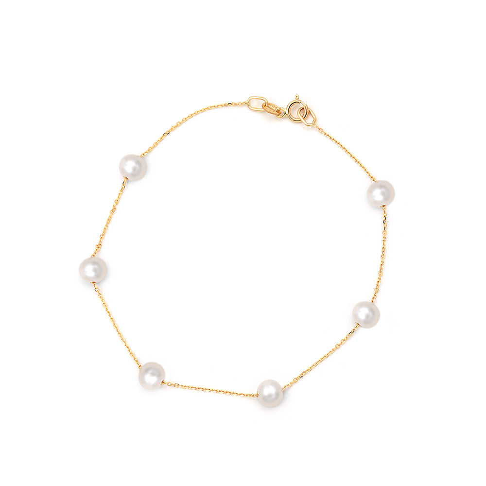 Βραχιόλι μαργαριτάρια Fresh Water Pearl 4,0mm Κ14