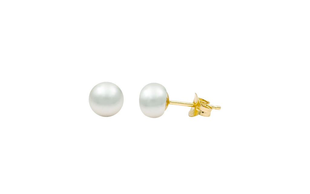 Σκουλαρίκια με μαργαριτάρια 6A Fresh Water Pearl 5,5-6,0mm Κ14