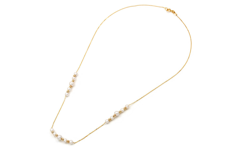 Κολιέ με μαργαριτάρια Fresh Water Pearl 3,5-5,5mm Κ14