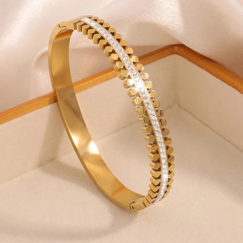 Γυναικείο Βραχιόλι Leaf Gold Bracelet