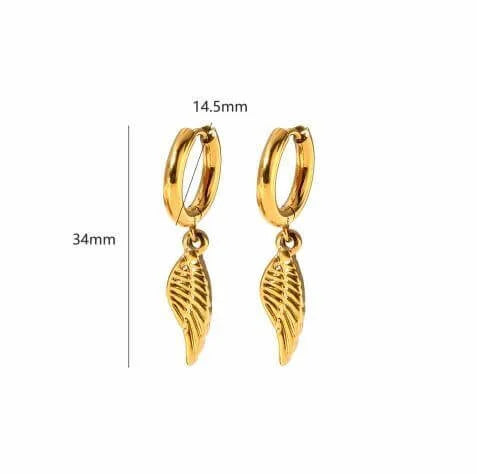 Γυναικεία Σκουλαρίκια Gold Wings Earrings