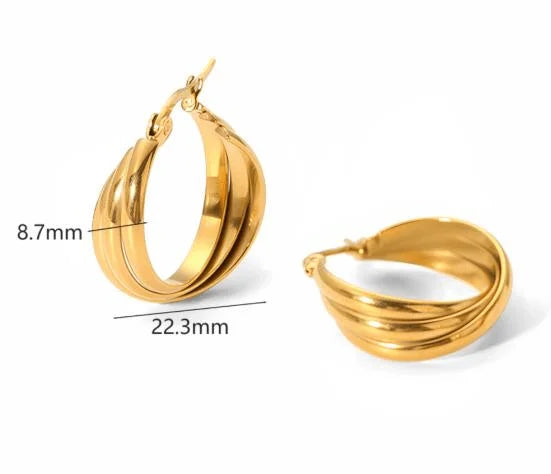 Γυναικεία Σκουλαρίκια  Gold Earrings Plex