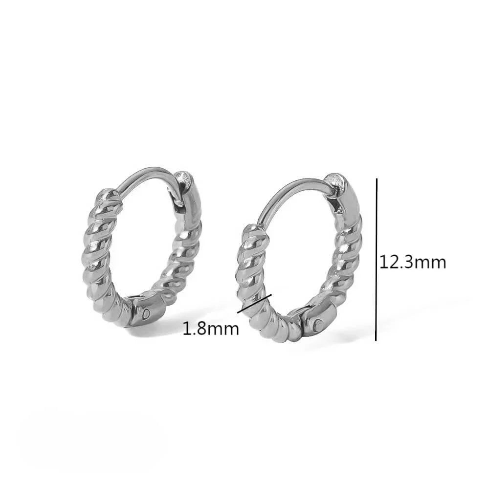 Γυναικεία Σκουλαρίκια Silver Earrings Hoops Braided