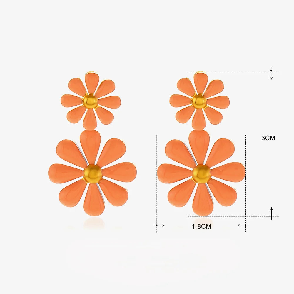 Γυναικεία Σκουλαρίκια  Flower Gold Earrings