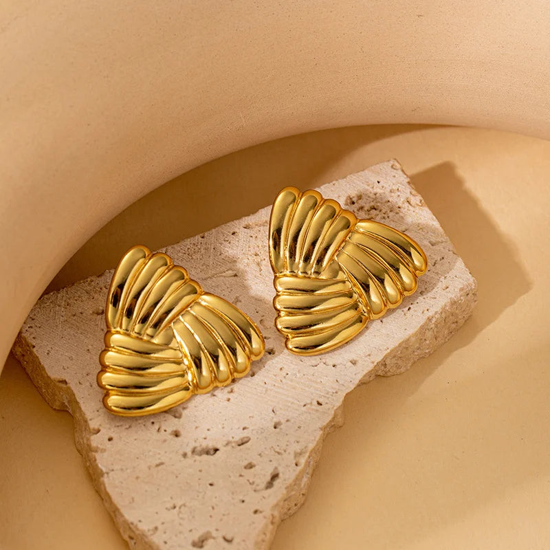 Γυναικεία Σκουλαρίκια Gold Weave Earrings
