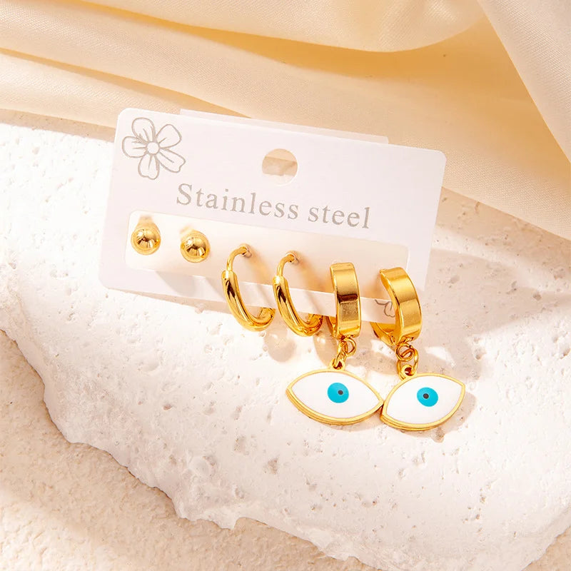 Γυναικεία Σκουλαρίκια Gold Set of 3