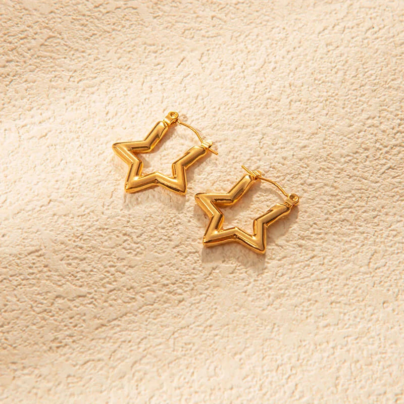 Γυναικεία Σκουλαρίκια  Gold Stars Earrings