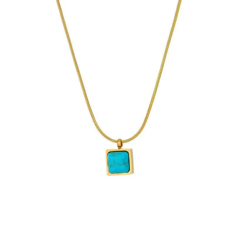 Γυναικείο Κολιέ Blue Stone Island Necklace