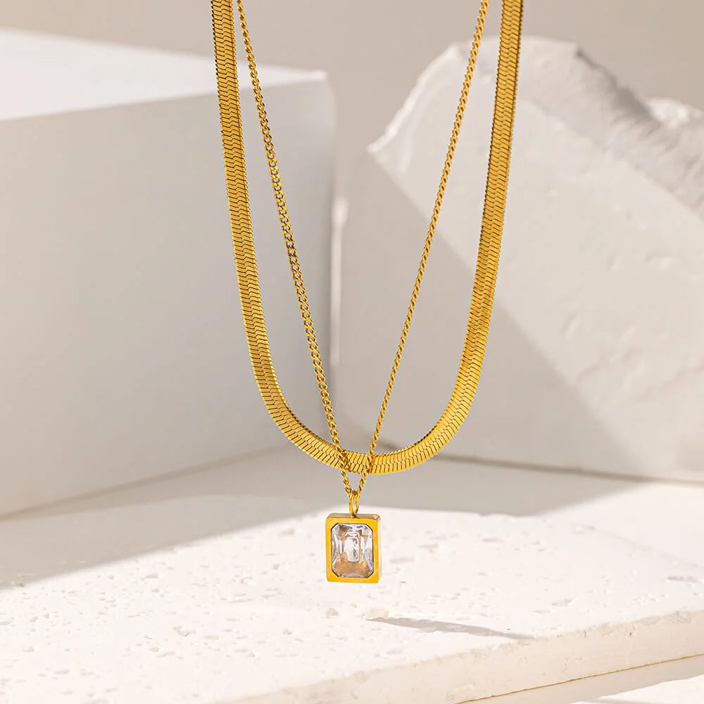 Γυναικείο Κολιέ Gold Double Fly Necklace