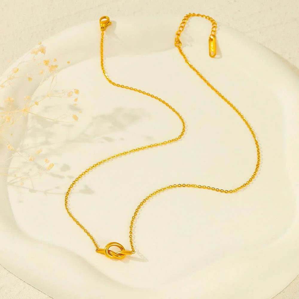 Γυναικείο Κολιέ Gold Knot Necklace