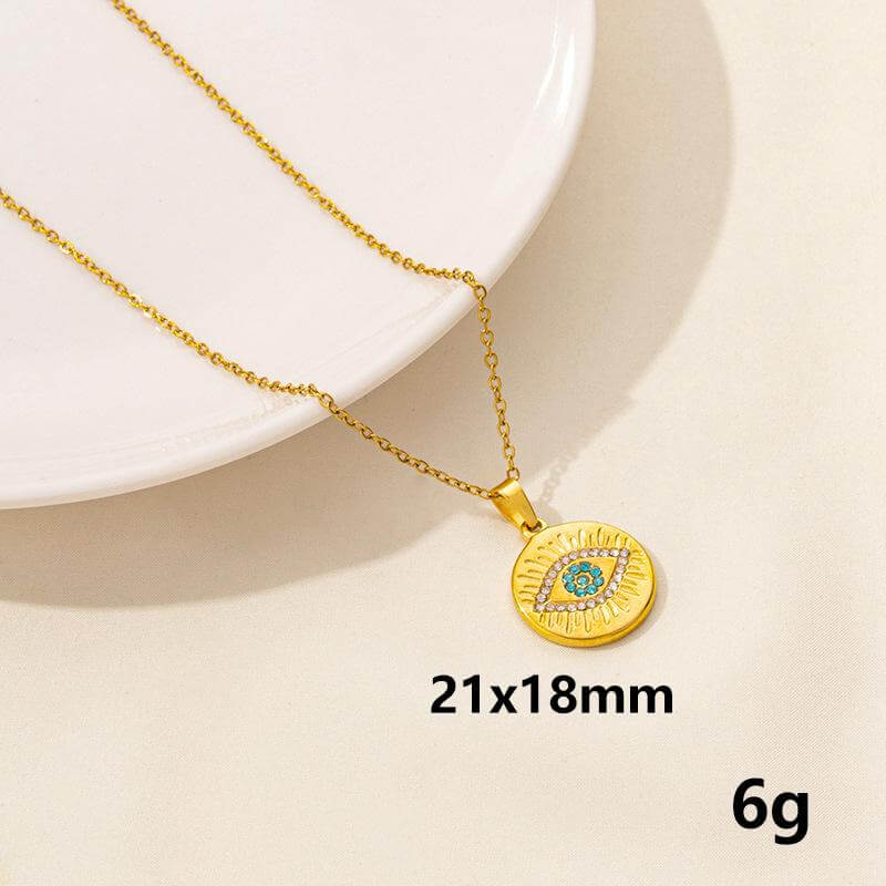 Γυναικείο Κολιέ Gold Eye Necklace