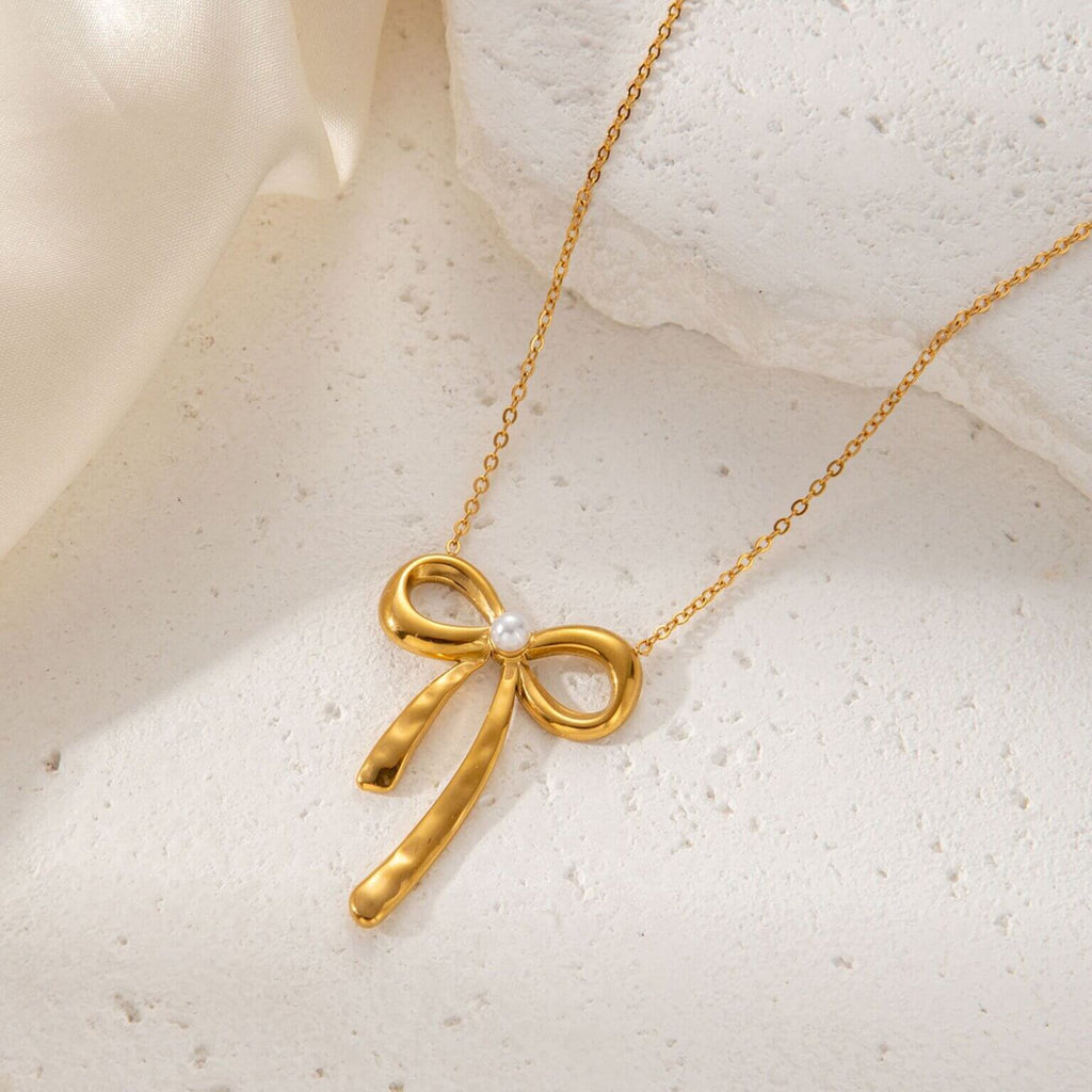 Γυναικείο Κολιέ Gold Bow Necklace
