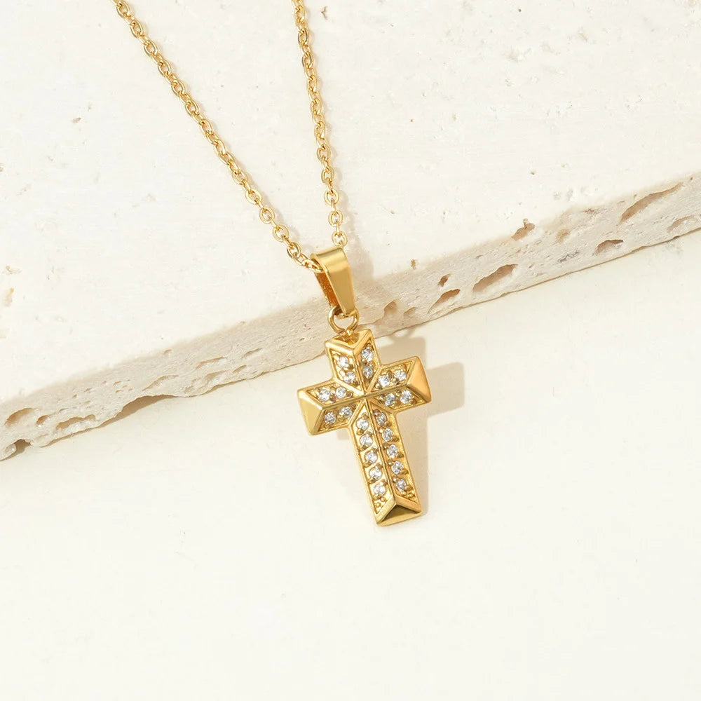 Γυναικείο Κολιέ Gold Cross Necklace