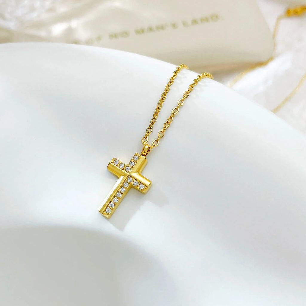 Γυναικείο Κολιέ Gold Superb Cross