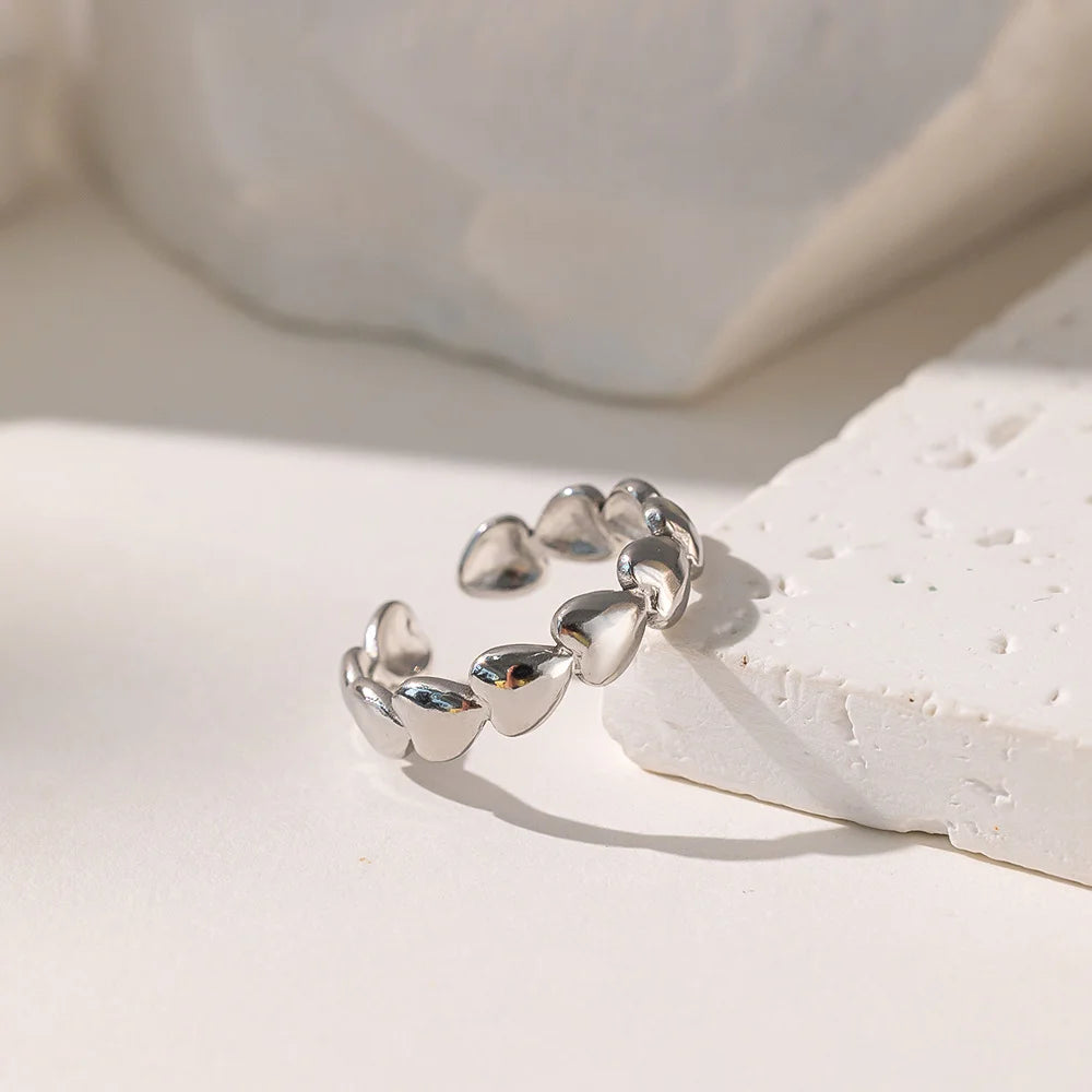 Γυναικείο Δαχτυλίδι Silver Ring Mini Hearts