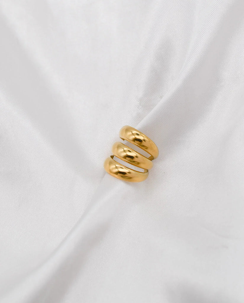 Γυναικείο Δαχτυλίδι Gold Triple Ring