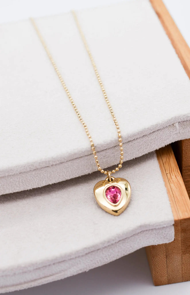 Γυναικείο Κολιέ Amor Pink Gold Necklace