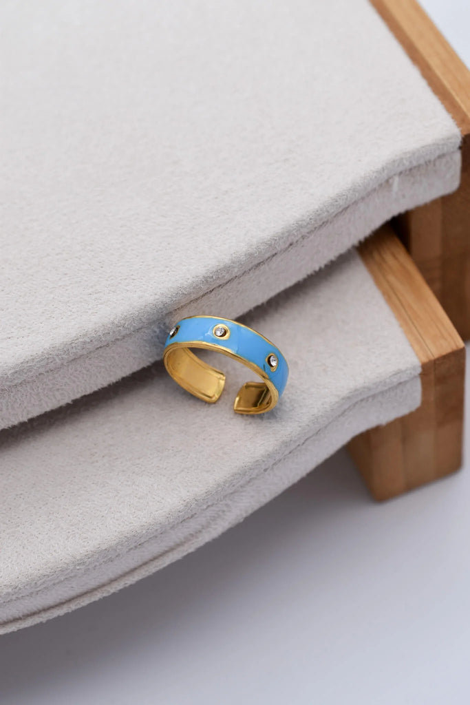 Γυναικείο Δαχτυλίδι Bon Blue Gold Ring