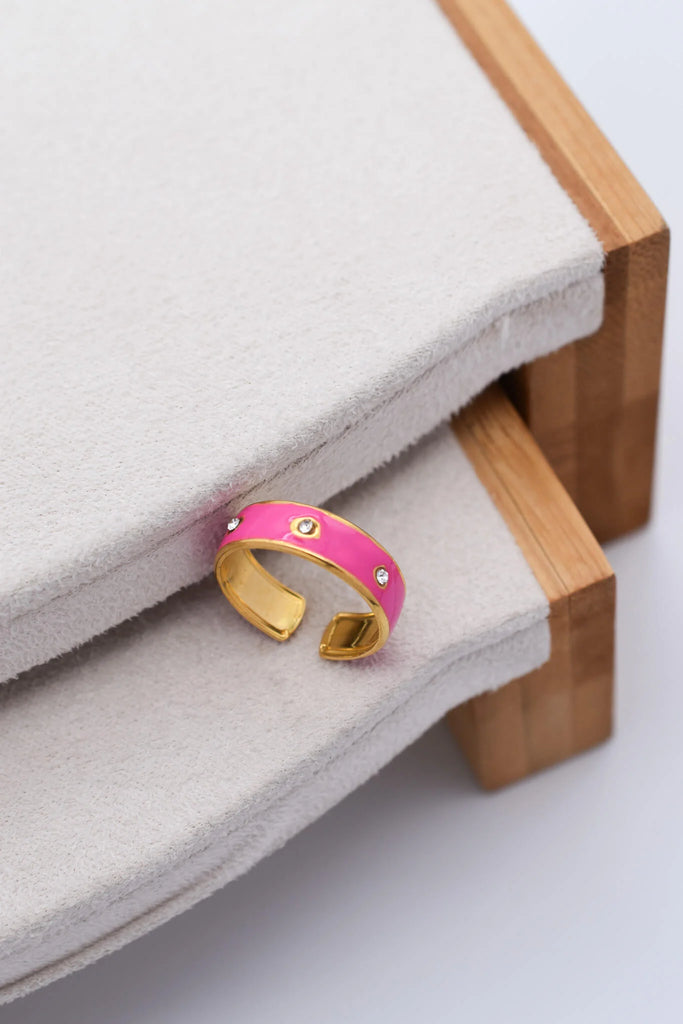 Γυναικείο Δαχτυλίδι Bon Pink Gold Ring
