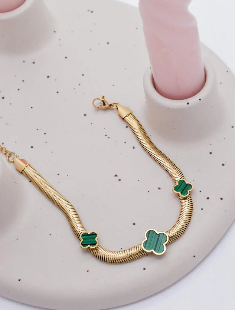 Γυναικείο Βραχιόλι Clovers Green Bracelet