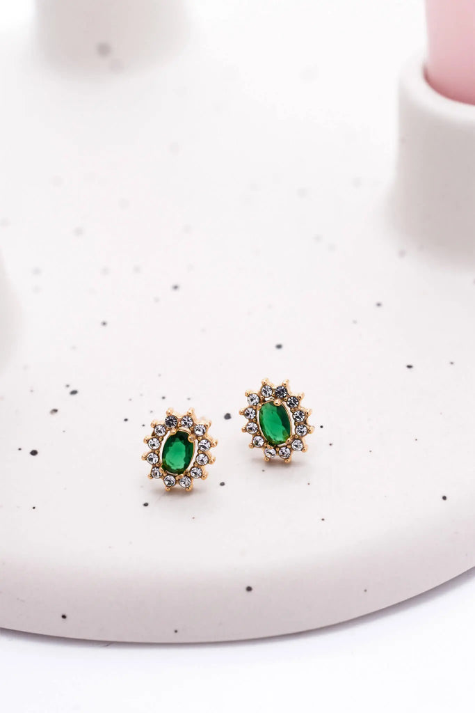 Γυναικεία Σκουλαρίκια Core Emerald Gold Earrings