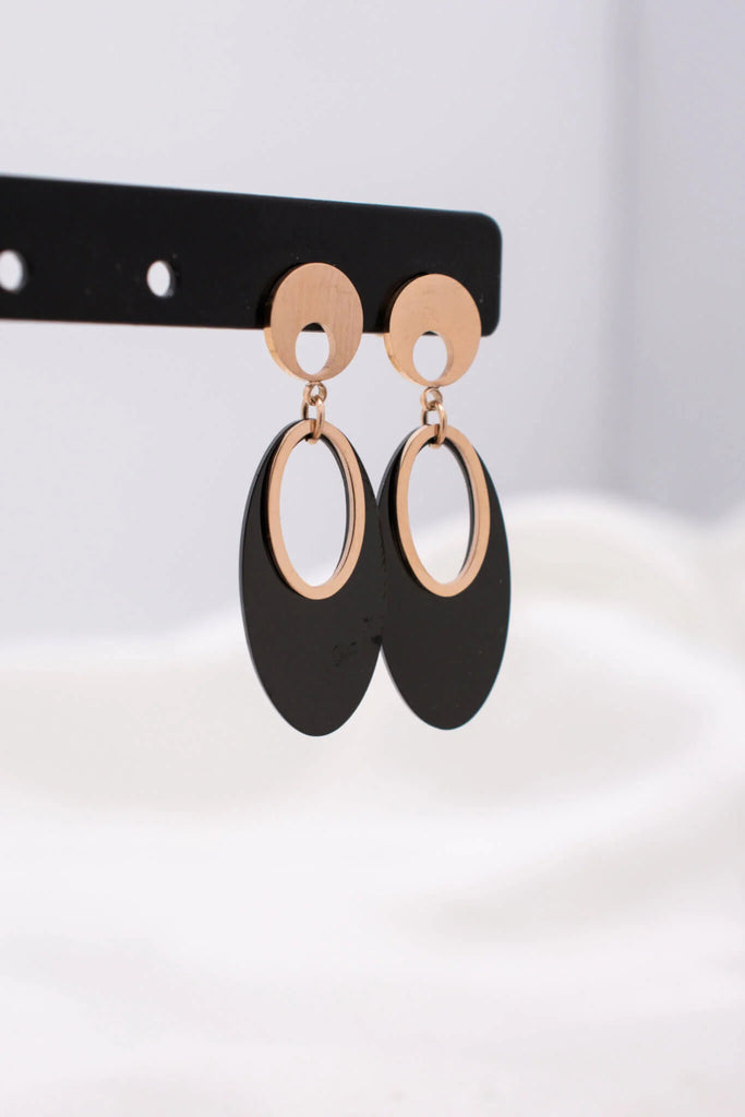 Γυναικεία Σκουλαρίκια Oval Rose Gold