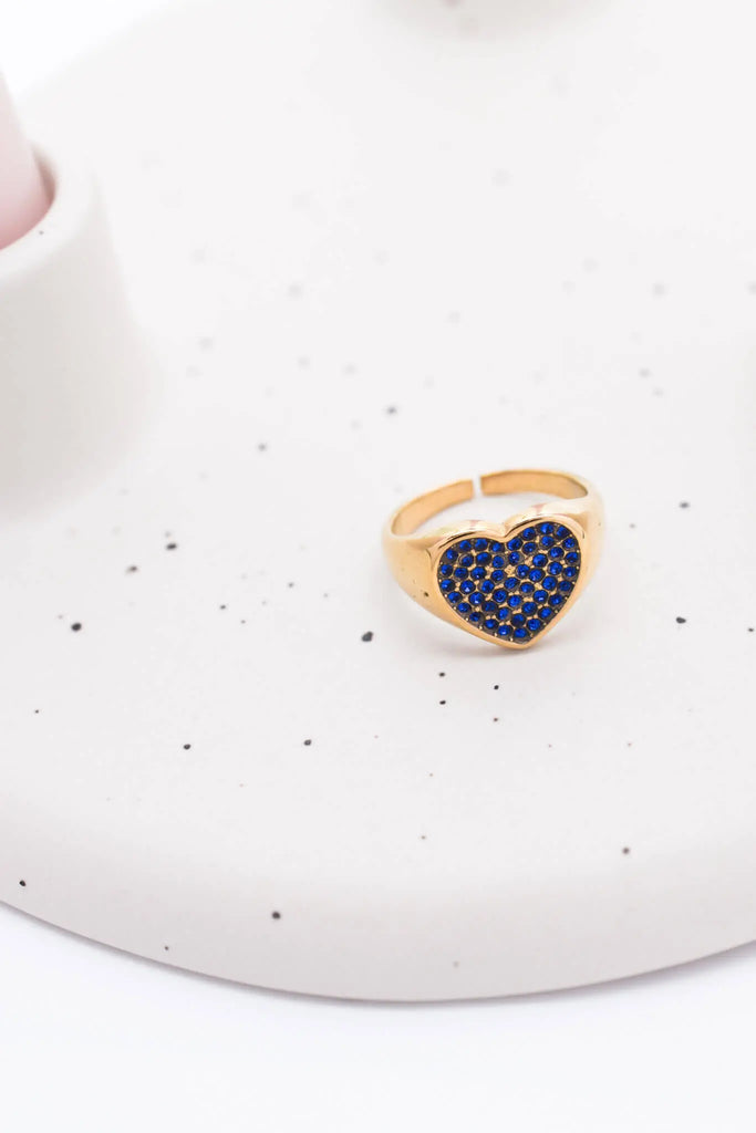 Γυναικείο Δαχτυλίδι Fleur Blue Gold Ring