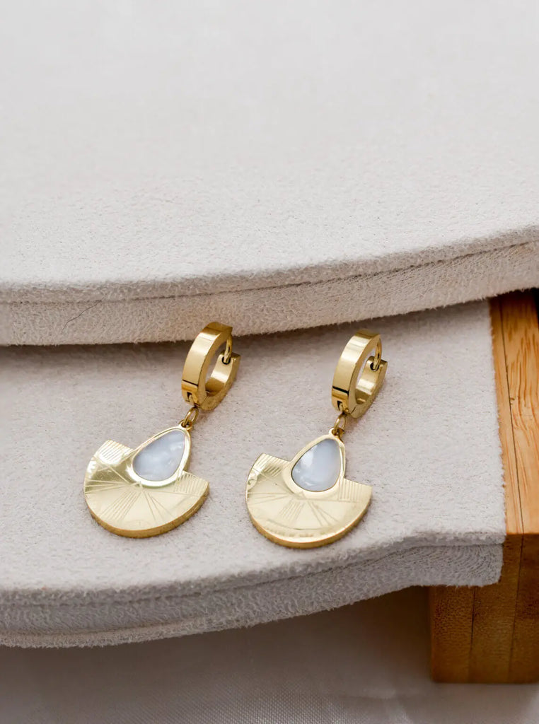 Γυναικεία Σκουλαρίκια Glyph White Gold Earrigs