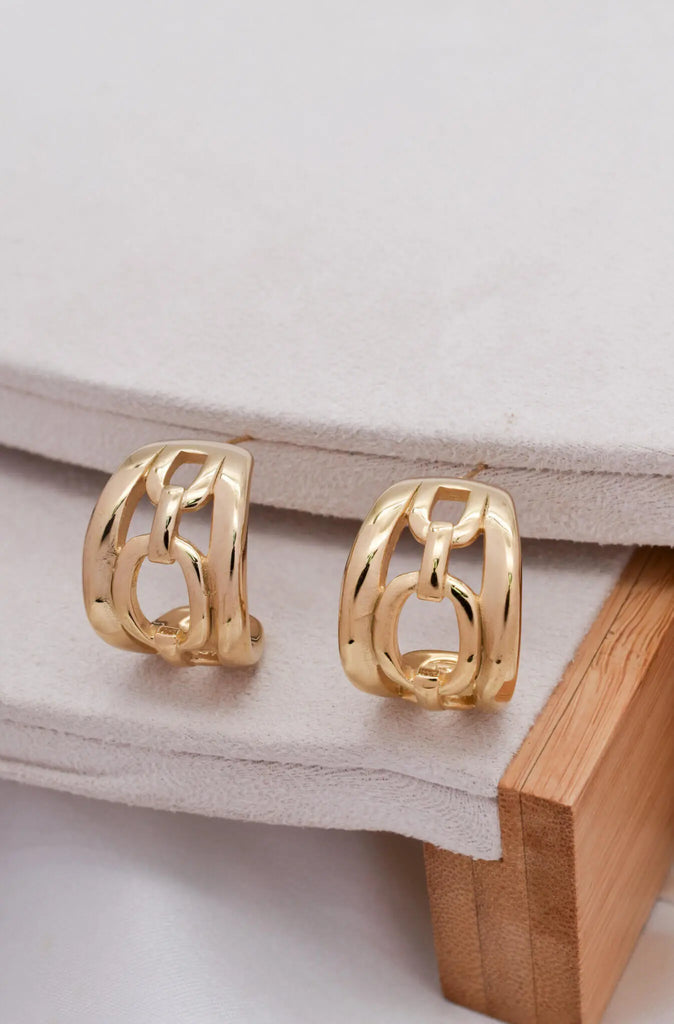 Γυναικεία Σκουλαρίκια Loops Gold Earrings