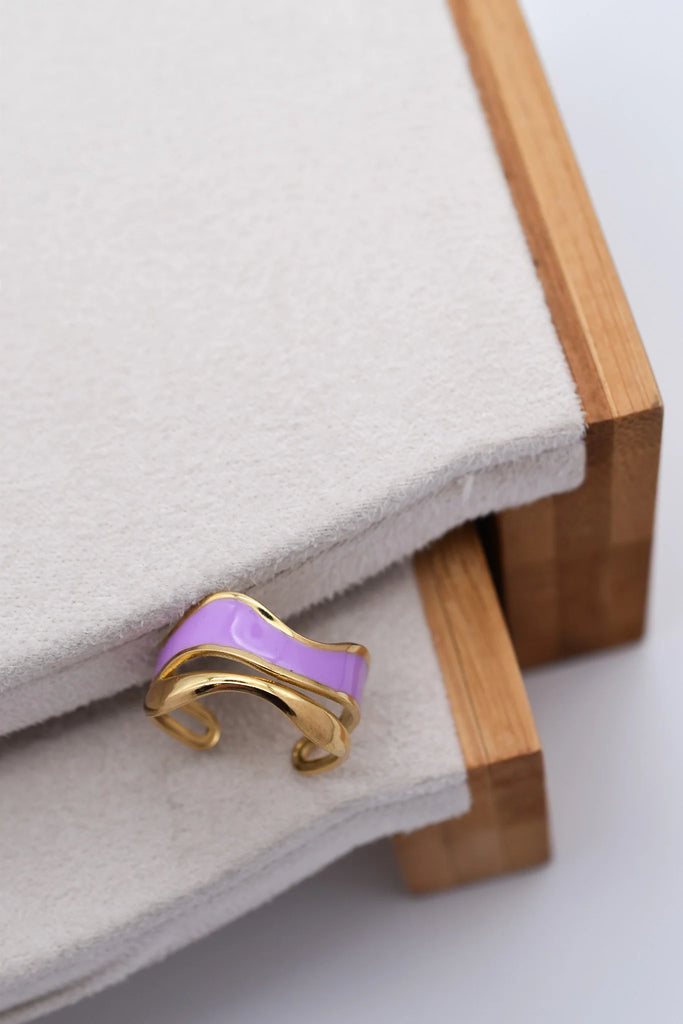 Γυναικείο Δαχτυλίδι Melody Purple Gold Ring