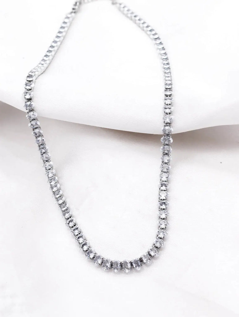 Γυναικείο Κολιέ Natalie Clear White Silver Choker