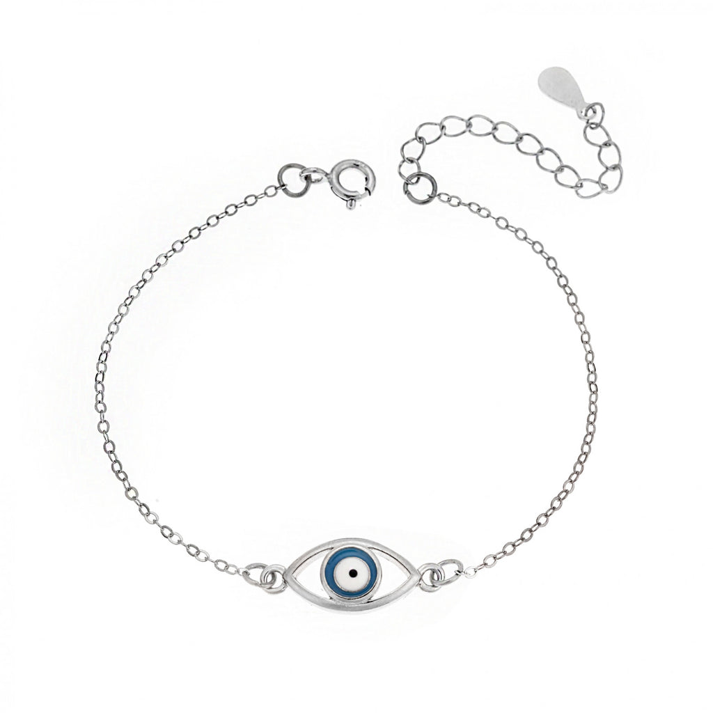Βραχιόλι Silver 925, ματάκι με σμάλτο