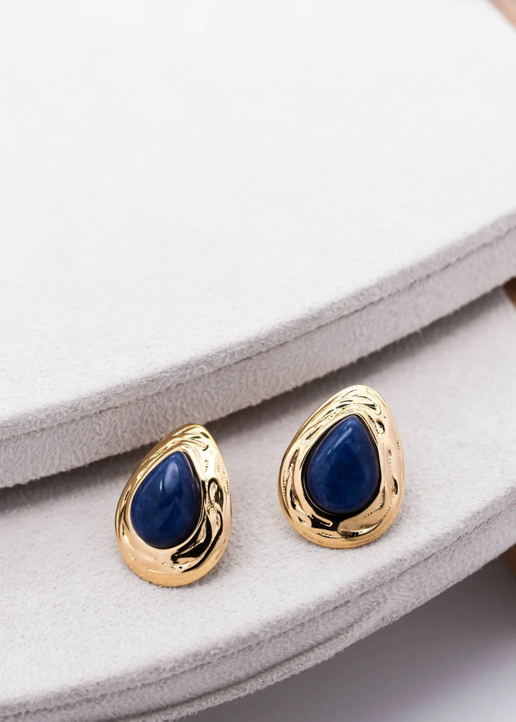 Γυναικεία Σκουλαρίκια Sienna Gold Blue Earrings