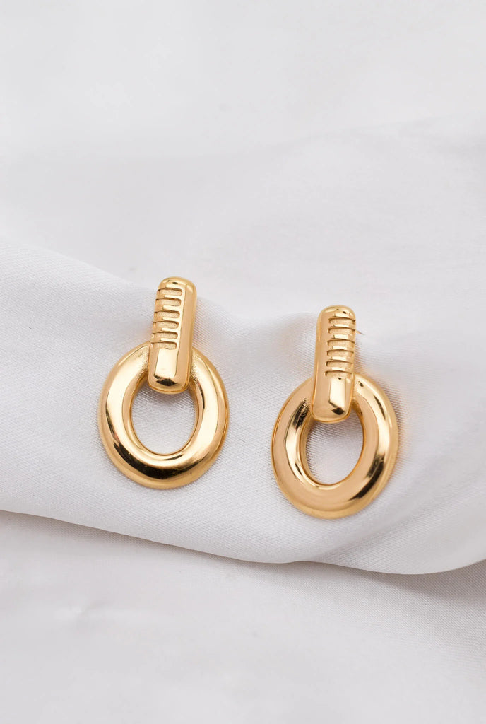 Γυναικεία Σκουλαρίκια Tiba Gold Earrings