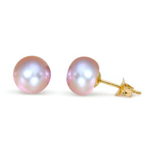 Σκουλαρίκια με μαργαριτάρια 6A Fresh Water Pearl 8,5-9,0mm Κ14